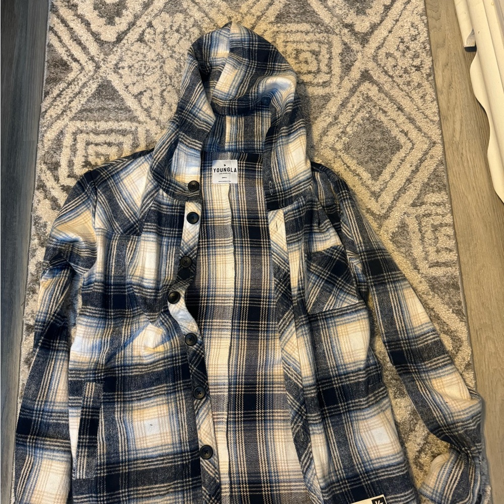 YoungLA 431 Hooded Flannel Men’s Small